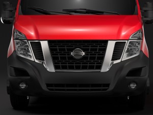 nissan nv 400 l1h2 van 2017 3D Model