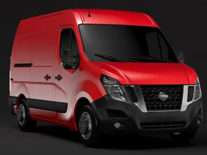 nissan nv 400 l1h2 van 2017 3D Model