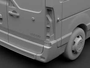nissan nv 400 l1h2 van 2017 3D Model