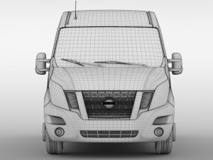 nissan nv 400 l1h2 van 2017 3D Model