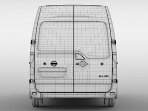 nissan nv 400 l1h2 van 2017 3D Model