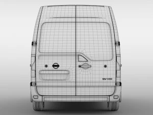 nissan nv 400 l1h2 van 2017 3D Model