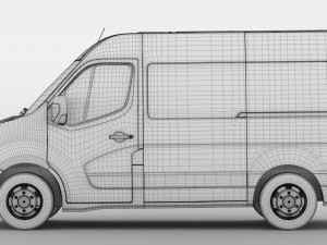 nissan nv 400 l1h2 van 2017 3D Model