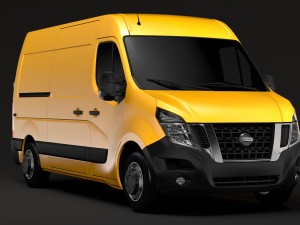 nissan nv 400 l2h2 van 2017 Modello 3D