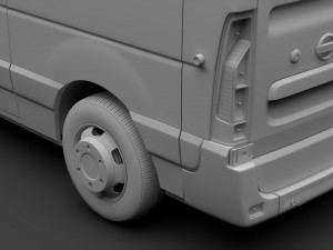 nissan nv 400 l2h2 van 2017 Modello 3D