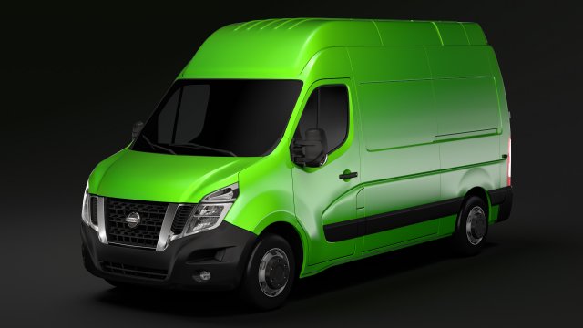 nissan nv 400 l2h3 van 2017 Model 3D .c4d .max .obj .3ds .fbx .stl .blend 