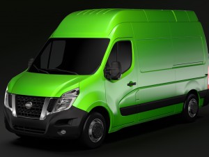 nissan nv 400 l2h3 van 2017 3D Model