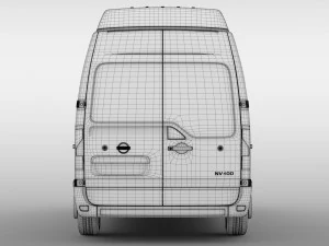 nissan nv 400 l2h3 van 2017 3D Model