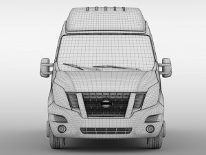nissan nv 400 l2h3 van 2017 Model 3D