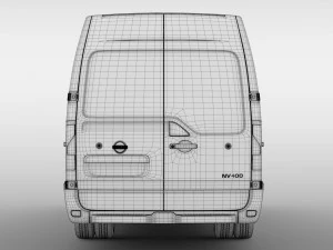 nissan nv 400 l4h2 van 2017 3D Model