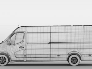 nissan nv 400 l4h2 van 2017 3D Model