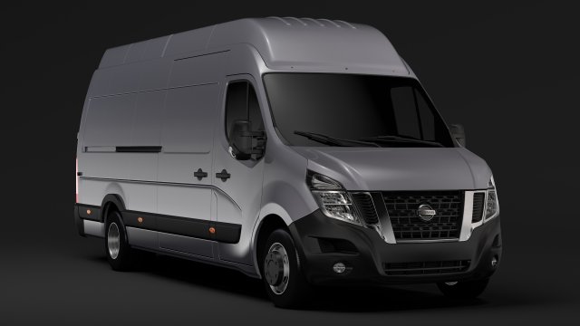 nissan nv 400 l4h3 van 2017 3D Model .c4d .max .obj .3ds .fbx .stl .blend 