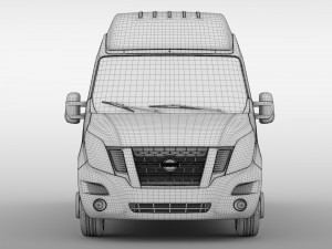 nissan nv 400 l4h3 van 2017 3D Model
