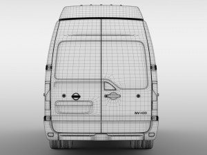 nissan nv 400 l4h3 van 2017 3D Model