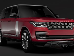 range rover supercharged lwb l405 2018 3D मॉडल