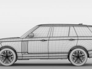 range rover supercharged lwb l405 2018 3D मॉडल