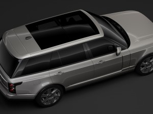 range rover hybrid lwb l405 2018 3D Model