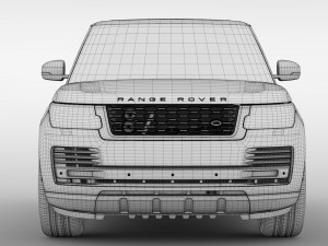 range rover autobiography hybrid lwb l405 2018 Model 3D