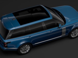 range rover autobiography lwb l405 2018 3D Model