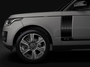 range rover vogue lwb l405 2018 3D Model