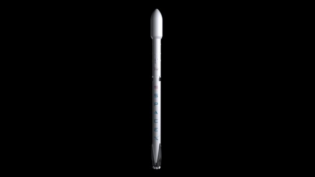 falcon 9 v12 3D Model .c4d .max .obj .3ds .fbx .stl .blend 