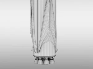 falcon 9 v12 fully reusable 3D Model