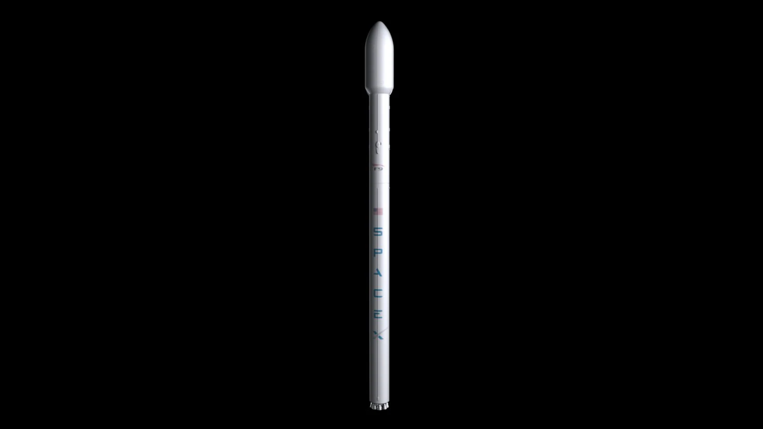 falcon 9 v12 non reusable 3D Model .c4d .max .obj .3ds .fbx .stl .blend 