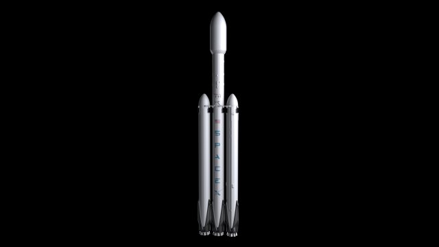 falcon heavy v12 3D Model .c4d .max .obj .3ds .fbx .stl .blend 