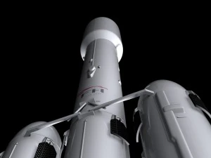 falcon heavy v12 3D Model