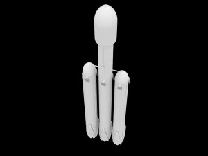 falcon heavy v12 3D Model