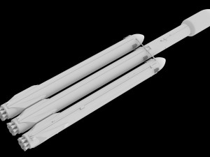 falcon heavy v12 3D Model