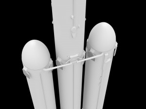 falcon heavy v12 3D Model