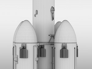 falcon super heavy v12 Modèle 3D