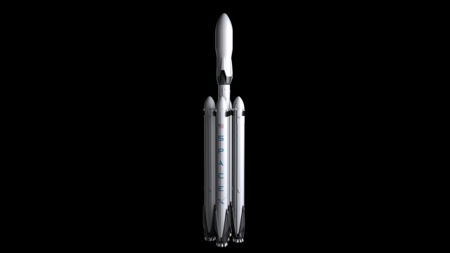 falcon super heavy v12 fully reusable 3D Модель .c4d .max .obj .3ds .fbx .stl .blend 