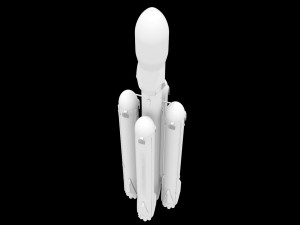 falcon super heavy v12 fully reusable 3D Модель