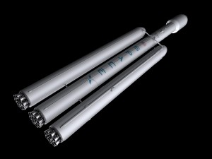 falcon heavy v12 non reusable 3D Модель