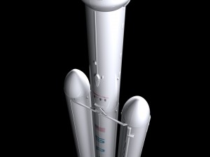 falcon heavy v12 non reusable 3D Модель