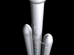 falcon heavy v12 non reusable 3D Model