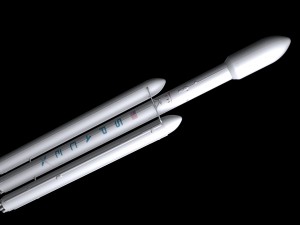 falcon heavy v12 non reusable 3D Модель