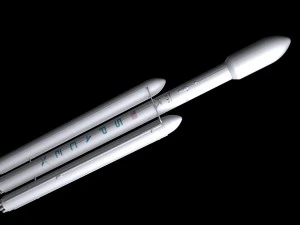falcon heavy v12 non reusable 3D Model