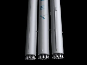 falcon heavy v12 non reusable 3D Model
