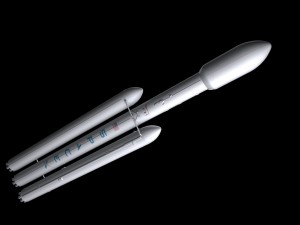 falcon heavy v12 non reusable 3D Модель
