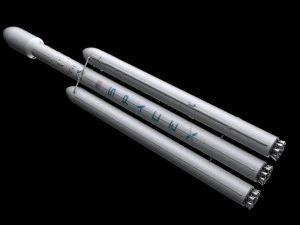 falcon heavy v12 non reusable 3D Model
