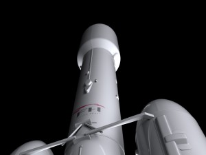 falcon heavy v12 non reusable 3D Модель