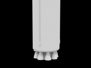 falcon heavy v12 non reusable 3D Модель