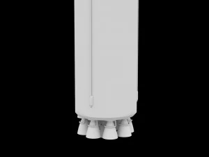 falcon heavy v12 non reusable 3D Model