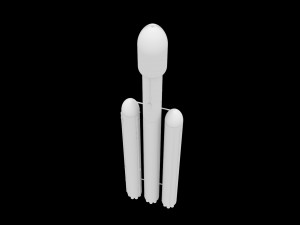 falcon heavy v12 non reusable 3D Модель