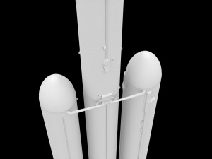 falcon heavy v12 non reusable 3D Модель