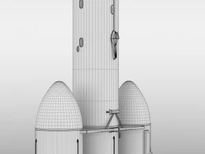 falcon heavy v12 non reusable 3D Model