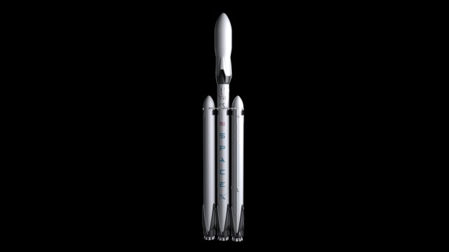 falcon heavy v12 fully reusable Modèle 3D .c4d .max .obj .3ds .fbx .stl .blend 